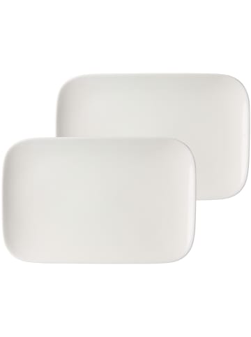 Ritzenhoff & Breker 2er Set Servierplatten Arena 33,5 x 22 cm weiß in weiß