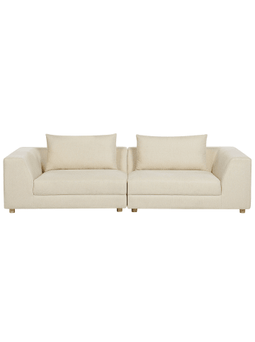 Beliani 3-Sitzer Sofa LERMON in Beige - (W) 260 x (H) 59 x (L) 100 cm