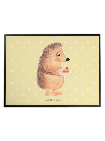 Mr. & Mrs. Panda schreibtischunterlage Igel Kuchenstück ohne Spruch in Gelb Pastell