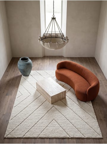 KADIMA DESIGN Teppich Shaggy Berber weich wohnlich Wohnzimmer Schlafzimmer gemütlich in Creme