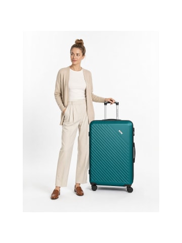 Check.In Paradise 2.0 4 Rollen Trolley L 78 cm mit Dehnfalte smaragd green