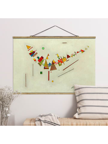 WALLART Stoffbild - Wassily Kandinsky - Winkelschwung in Creme-Beige