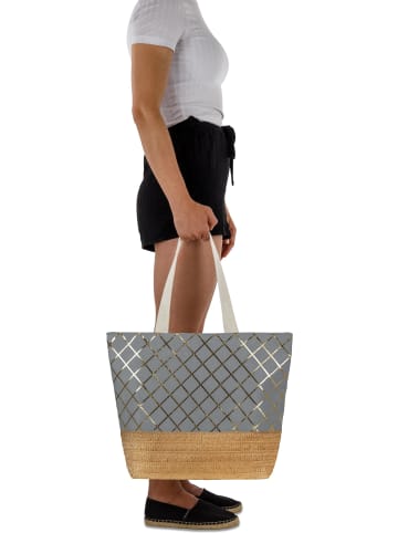 normani Große Strandtasche Kuredu in Grau