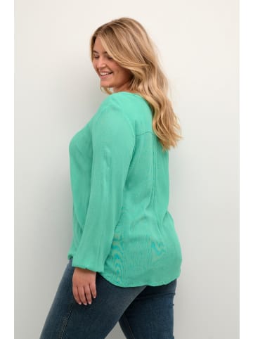 KAFFE curve Langarm-Bluse KCami in Gumdrop Green