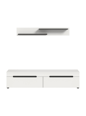 ebuy24 TV Tisch Canu (2-teilig) Weiß 170 x 33 cm