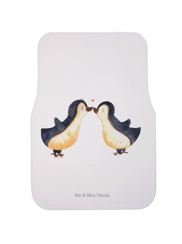 Mr. & Mrs. Panda Fahrer Autofußmatte Pinguin Liebe ohne Spruch in Weiß