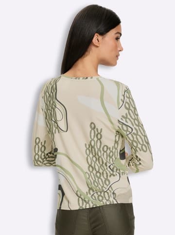 Heine Shirt in elfenbein-khaki-bedruckt
