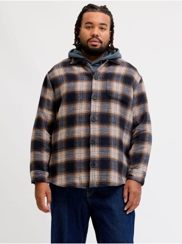 JACK & JONES PLUS Overshirt in Navy Blazer