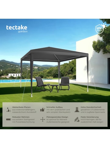 tectake Partyzelt Farah, wasserdicht, Stecksystem, 3x3m mit UV-Schutz