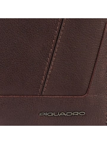 Piquadro Carl Geldbörse RFID Schutz Leder 10 cm in dark brown