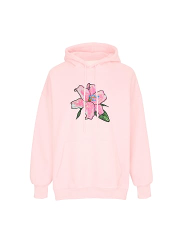 IZIA Women Hoodie in Light Rose