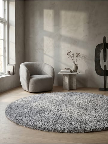 KADIMA DESIGN Teppich Hochflor Shaggy Waschbar Einfarbig RHEIN Strapazierfähig in Hellgrau