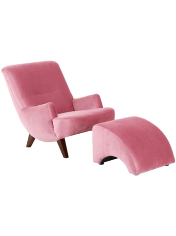 58 aufm Kessel Sessel Kajsa 71x80x101 Bezug Samtvelours Buche nussbaum/rosé