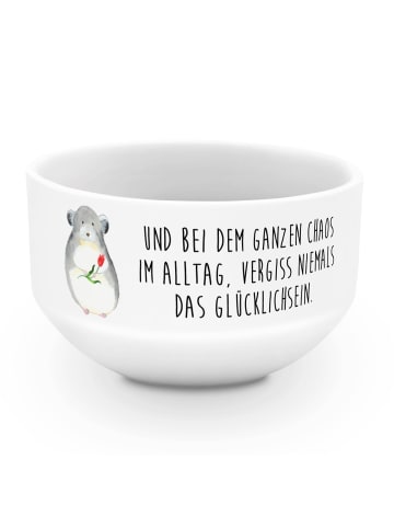 Mr. & Mrs. Panda Müslischale Chinchilla Blume mit Spruch in Weiß