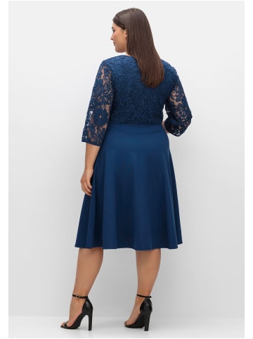 sheego Cocktailkleid in blau