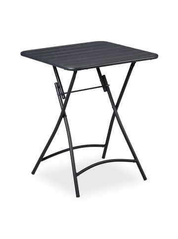 relaxdays Balkontisch in Anthrazit - (B)60 x (H)74 x (T)60 cm