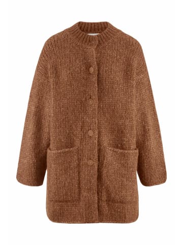 Hessnatur Strick Mantel Oversize in cognac