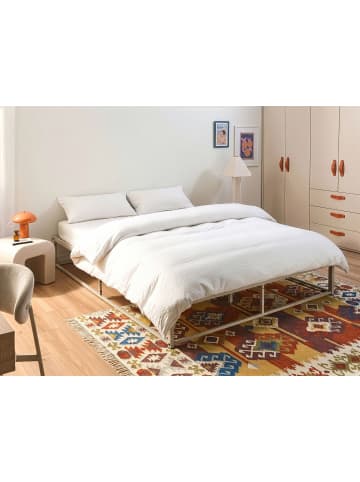 Beliani 2-tlg Doppelbett VIRY in Beige