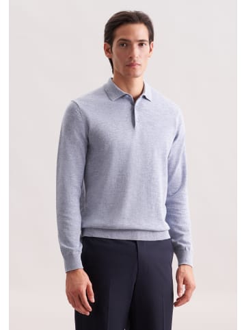 Seidensticker Strick Polo Regular in Hellblau