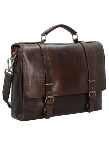 Leonhard Heyden Roma Aktentasche Leder 39 cm Laptopfach braun
