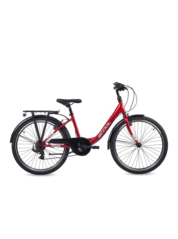 S'COOL Kinderfahrrad - chiX 24 Zoll 6-Gang | ab 8 Jahre - Red/White
