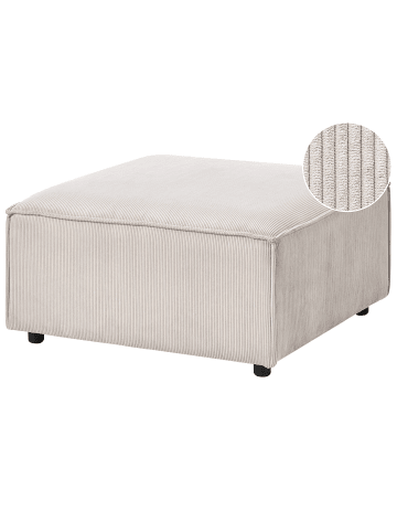 Beliani Ottomane ARDAL in Beige/Schwarz - (W) 86 x (H) 45 x (L) 86 cm