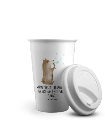 Mr. & Mrs. Panda Becher Bär Seifenblasen mit Spruch in Weiß