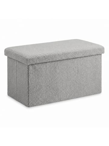 relaxdays Sitzbank in Grau - (B)38 x (H)38 x (T)76 cm