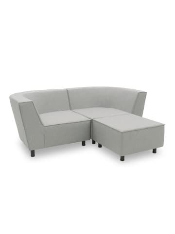 58 aufm Kessel GARTENLOUNGE Set 2 Brandie 206x77x176 mit Outdoorbezug in silber