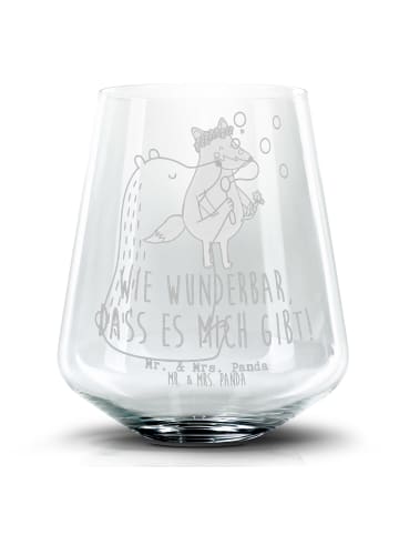Mr. & Mrs. Panda Blümchentail Glas Bär Seifenblasen ohne Spruch in Transparent