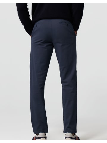 Meyer Chino-Hose Micro Print Baumwoll Twill Chino in dunkelblau