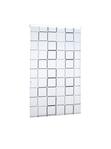 relaxdays Duschrollo Square in Semitransparent - (L)240 x (B)120 cm