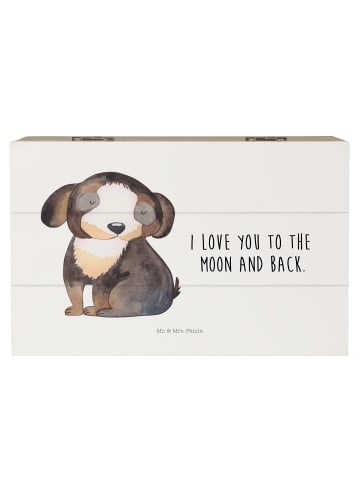 Mr. & Mrs. Panda Erinnerungsbox Hund Entspannen mit Spruch in Weiß