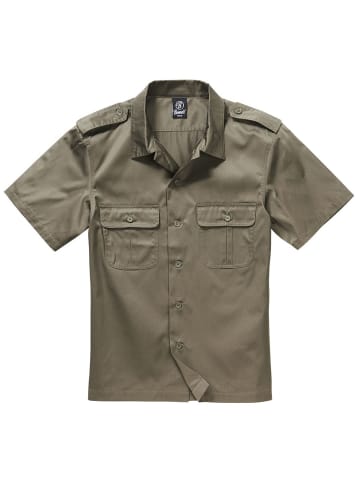 Brandit Hemd "Us Shirt Short Sleeve" in Grün