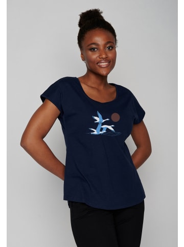 GreenBomb Cool Animal Goose Family in Marineblau