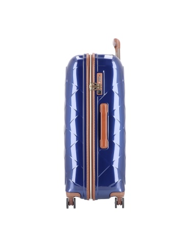 Stratic Leather & More 4-Rollen Trolley 75 cm in blue