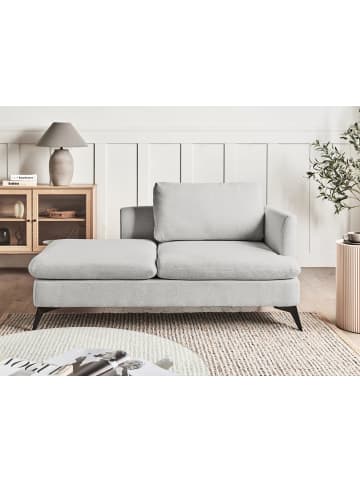 Beliani Chaiselongue SIEVOZ in Grau/Schwarz - (W) 155 x (H) 84 x (L) 85 cm