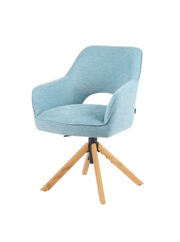 DUBI Möbel 2er-Set: Bürostuhl Mika-Amia in Hellblau - (B)60 x (H)88 x  (T)65 cm