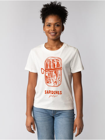 wat? Apparel T-Shirt Sardines Portugal in Off White