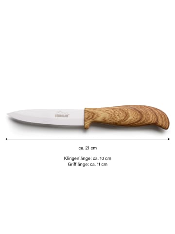 Stoneline Back to Nature Keramik-Universalmesser 21 cm in Holzoptik