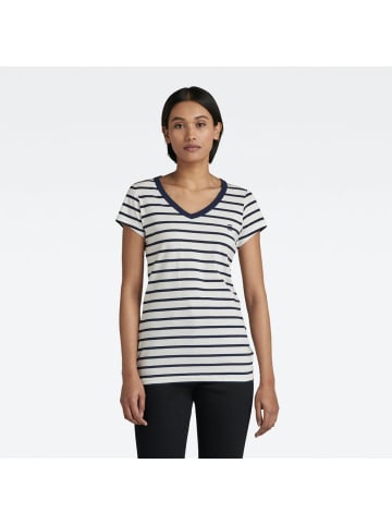 G-Star Raw T-Shirt in milk-sartho blue stripe