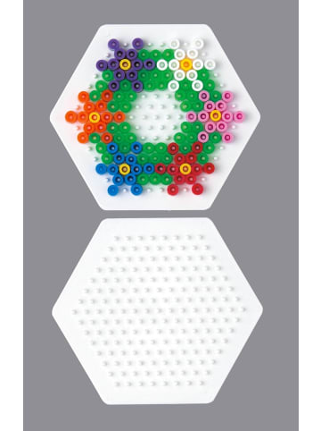 Hama Bio Stiftplatte Kleines Sechseck für Midi-Bügelperlen in weiß