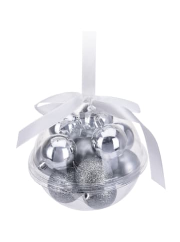 Home&Styling Collection Weihnachtsbaumkugeln, 12 Stück in Silbern, Ø 3 cm