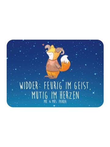 Mr. & Mrs. Panda Magnet Widder Astologie mit Spruch in Sternenhimmel Blau