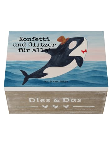 Mr. & Mrs. Panda Dekokiste Orca Zylinder Design mit Spruch in Weiß