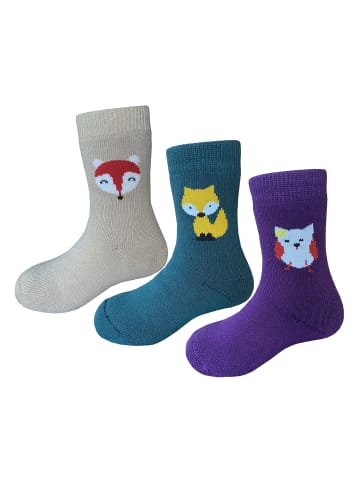 Yalion 3er-Set: Weiche Socken Vollplüsch combi2 in Bunt