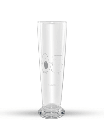 Mr. & Mrs. Panda Weizenglas Avocado Toast ohne Spruch in Transparent