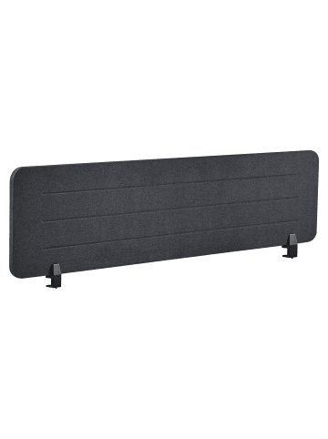 Beliani Schreibtischtrennwand ZIGGY in Grau - (W) 160 x (H) 40 x (L) 2 cm