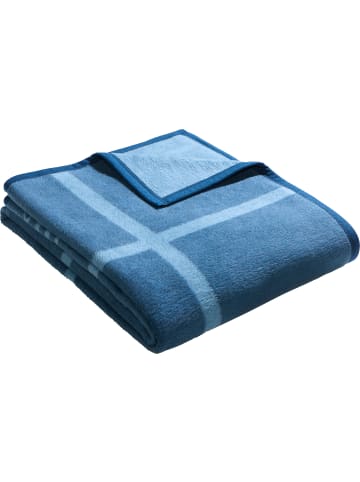 LOOKS by Wolfgang Joop Jacquard, Baumwollmischung Wohndecke in blau