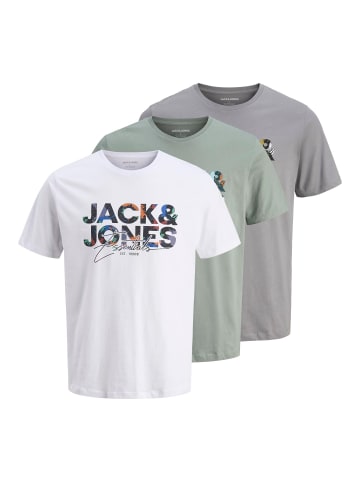 Jack & Jones 3er-Pack T-shirt in Iceberg Green